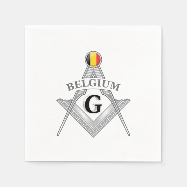 Belgium freemasonry sign napkin (Front)