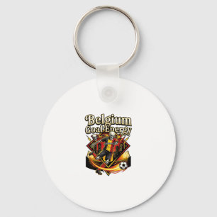 Belgium Goal Energy Skeleton Striker Nations Bold  Keychain