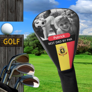 Belgium Golf, Best Dad, Belgian Flag, Photo Golf Head Cover