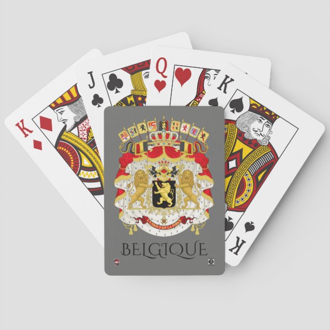 BELGIUM GREAT COAT-OF-ARMS ON PLAYING CARDS (Back)