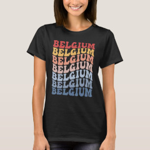 Belgium Groovy Retro Belgian T-Shirt