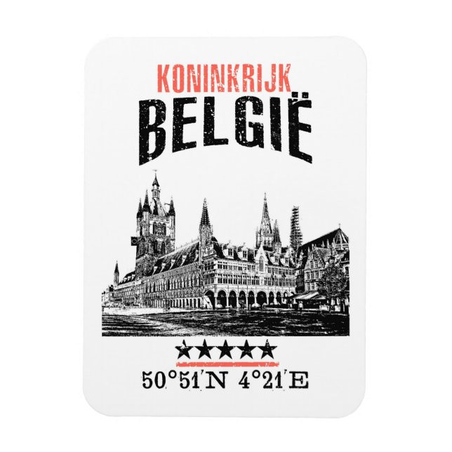 Belgium Magnet (Vertical)