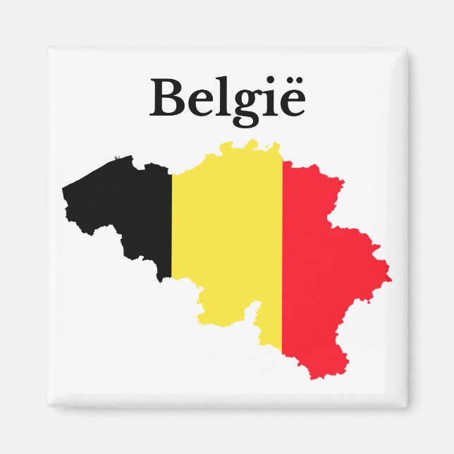 Belgium Map Flag (Dutch) Magnet (Front)