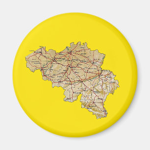Belgium Map Magnet