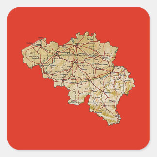 Belgium Map Sticker