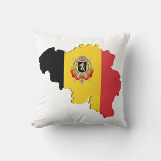 Belgium map throw pillow