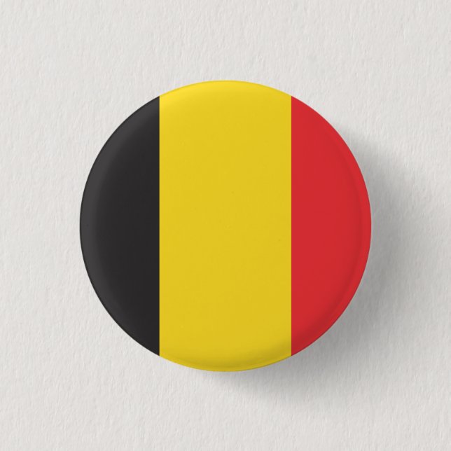 Belgium National Flag 1 Inch Round Button (Front)