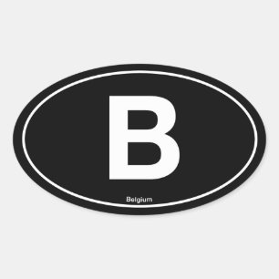 Belgium Oval Oval Sticker