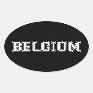 Belgium Oval Sticker