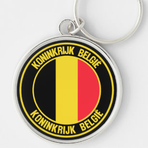 Belgium Round Emblem Keychain