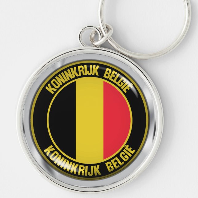 Belgium Round Emblem Keychain (Front)