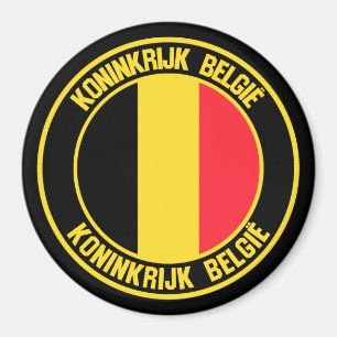 Belgium Round Emblem Magnet