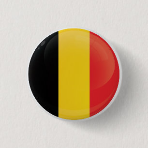Belgium Round Icon Flag 1 Inch Round Button