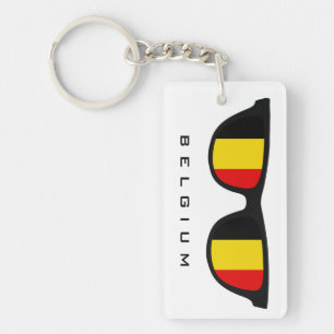 Belgium Shades custom text & colour key chain