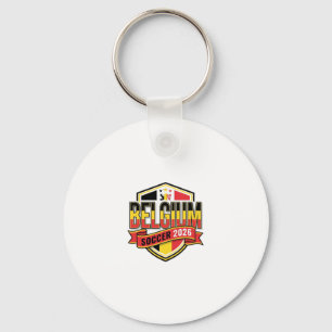 Belgium Soccer 2026 Soccer Bold Country Typography Keychain
