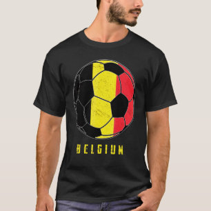 Belgium Soccer Belgium Country Flag Football Fan 2 T-Shirt
