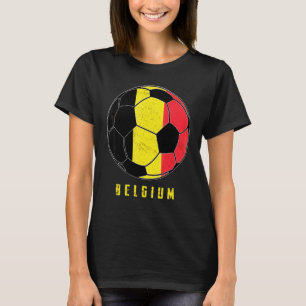 Belgium Soccer Belgium Country Flag Football Fan 2 T-Shirt