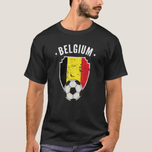 Belgium Soccer Belgium Flag Football Belgian Pride T-Shirt