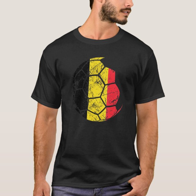 Belgium Soccer National Team Support The Team Flag T-Shirt (Front)