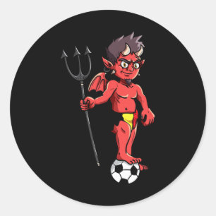 Belgium Soccer Red Devils De Rode Duivels Football Classic Round Sticker