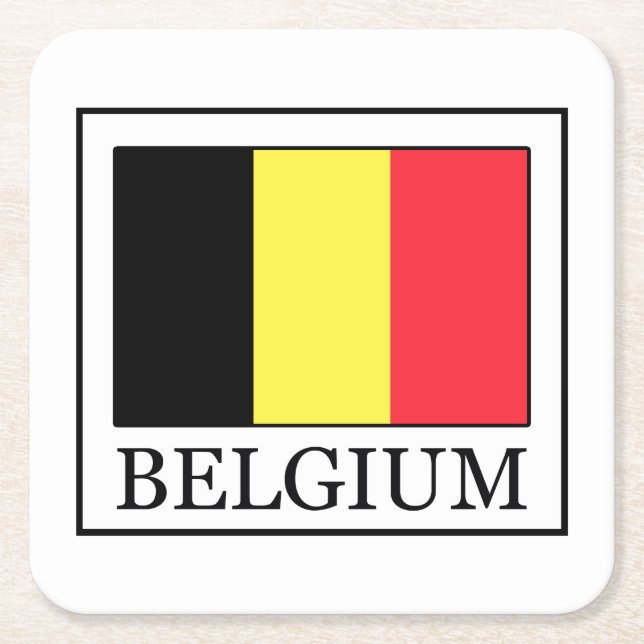 Belgium Square Paper Coaster (Front)