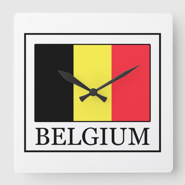Belgium Square Wall Clock (Front)