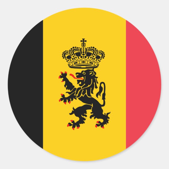 Belgium State Flag Sticker (Front)