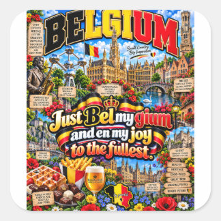 Belgium T-shirt  Square Sticker