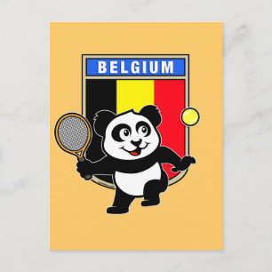 Belgium Tennis Panda Postcard