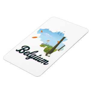 Belgium Travel poster. Magnet