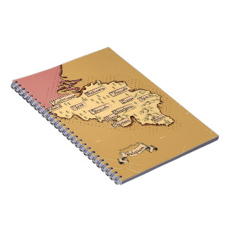 Belgium Vintage travel map Notebook