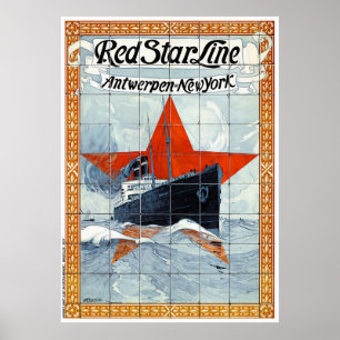 Belgium Vintage Travel Poster Restored