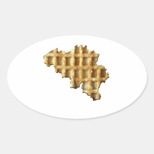 Belgium wafelland oval sticker