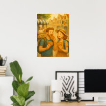 Belgium Waffle Adventure – Cozy Travel Poster