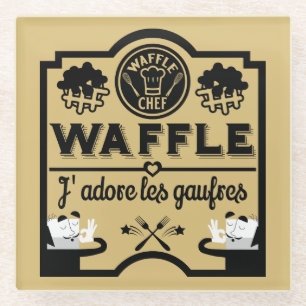 Belgium Waffles Glass Coaster