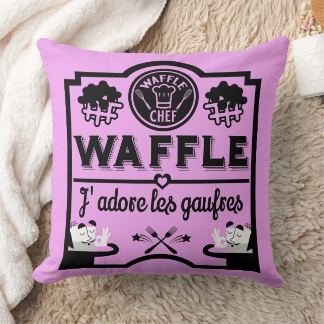 Belgium Waffles Throw Pillow (Blanket)