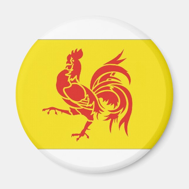 Belgium Walloon Region Flag Magnet (Front)