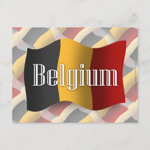 Belgium Waving Flag Postcard