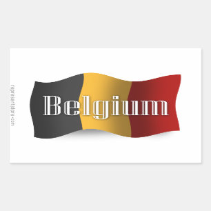 Belgium Waving Flag Sticker