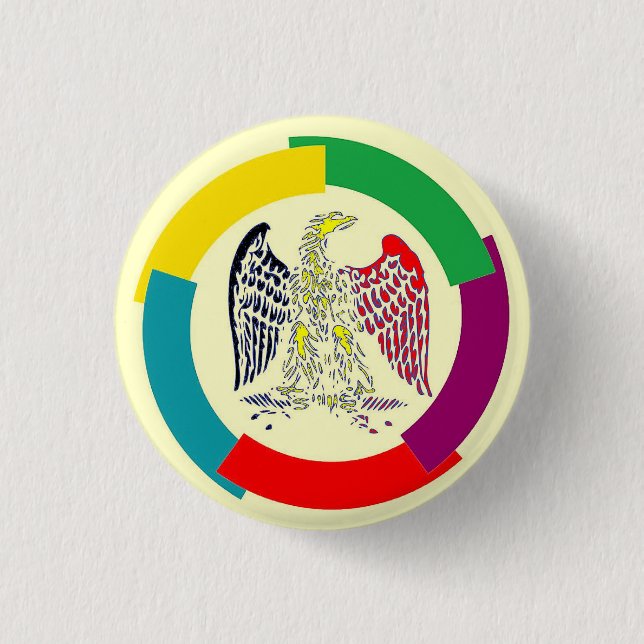 Belgium without borders 1 inch round button (Front)