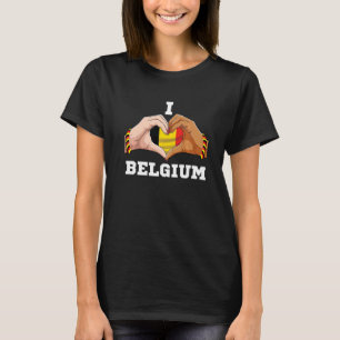 Belgium Women Men Patriotic Belgian Flag Belgium F T-Shirt