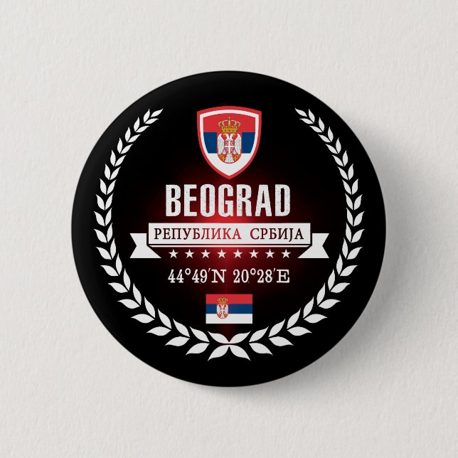 Belgrade 2 Inch Round Button (Front)