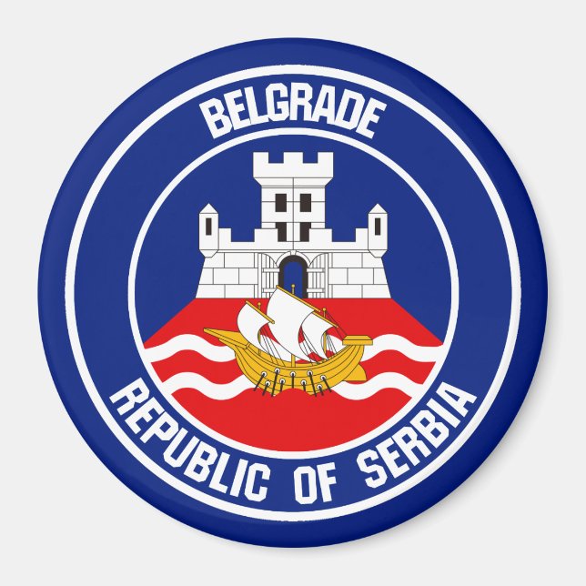 Belgrade Round Emblem Magnet (Front)