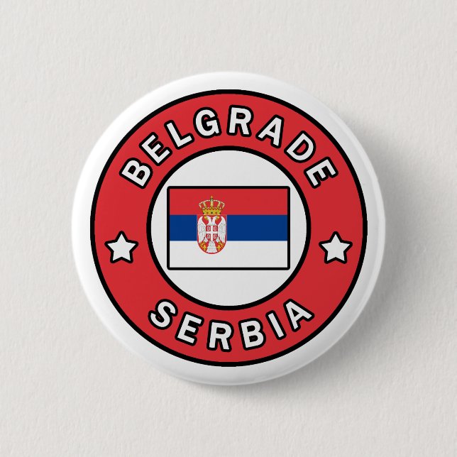 Belgrade Serbia 2 Inch Round Button (Front)
