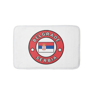 Belgrade Serbia Bath Mat