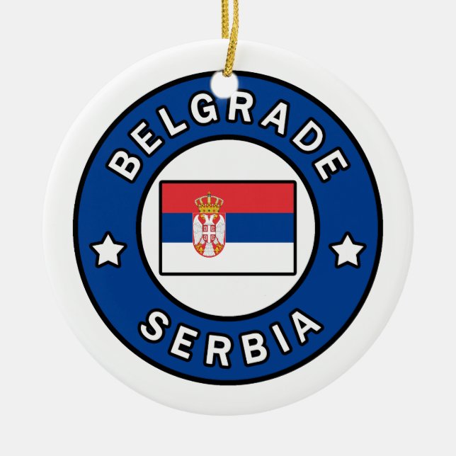 Belgrade Serbia Ceramic Ornament (Front)