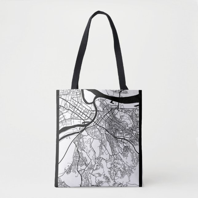 Belgrade Serbia City Map Tote Bag (Front)