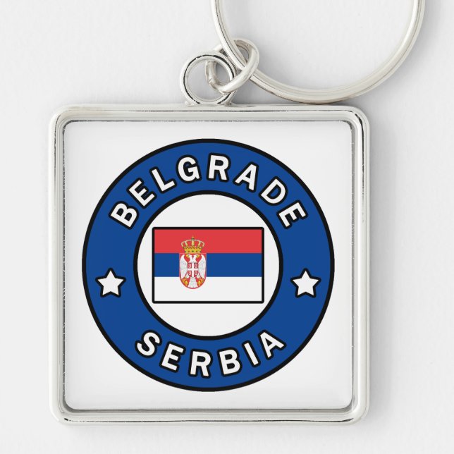 Belgrade Serbia Keychain (Front)