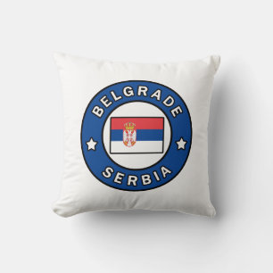 Belgrade Serbia Throw Pillow