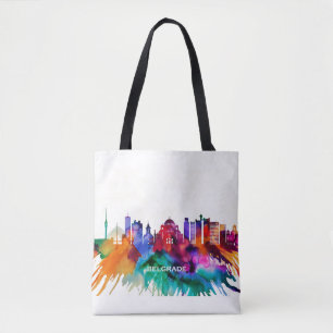 Belgrade Skyline Tote Bag